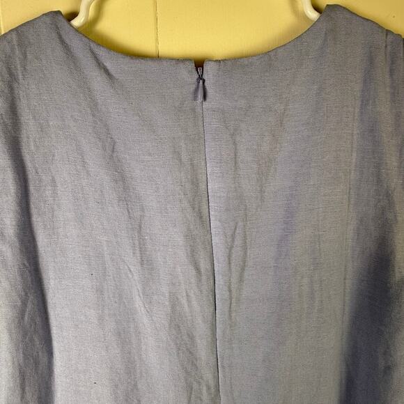 Anthropologie‎ Holding Horses Embroidered Chambray Tunic Dress Shift Small $158 - Picture 6 of 8